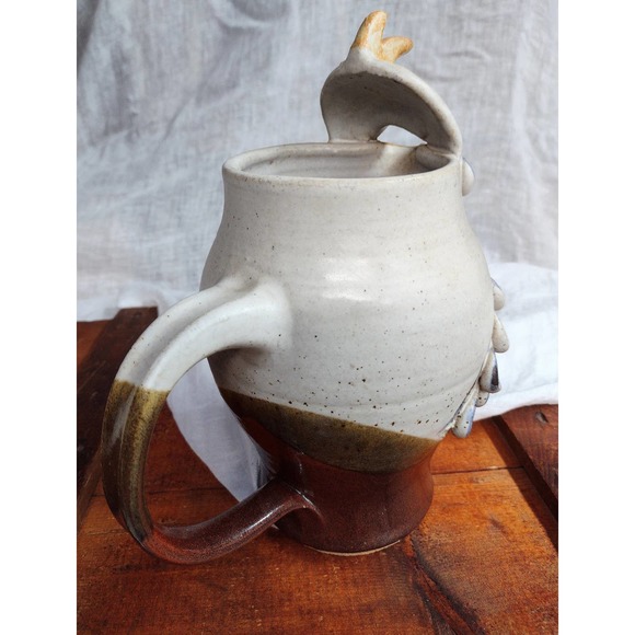Vintage chicken Pottery pitcher,Kitchen Pottery - Picture 6 of 8